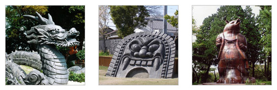 三州瓦・オブジェ・装飾用の鬼瓦・記念碑